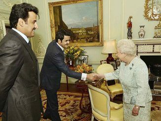 The Queen meets the Emir of Qatar as allegations rise of state funding ISIS
