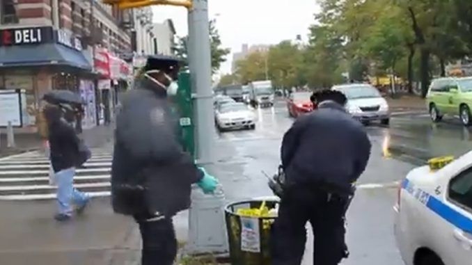 Video:NYC Cops Dump Protective Gear in Public Trash After Leaving Ebola Danger Zone