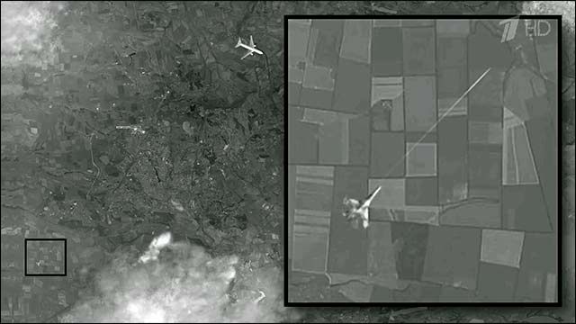 Is this the moment MH17 was shot down as it flew over Ukraine?