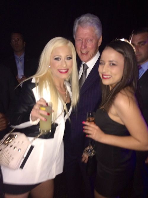 Bill Clinton with "Bunny Ranch girls"