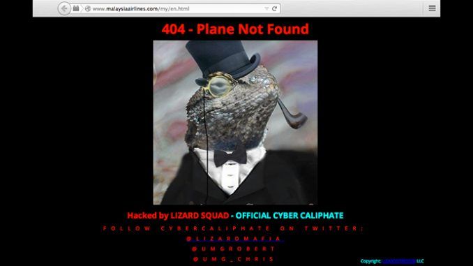 The 'Lizard Squad' Hack Malaysia Airlines Website