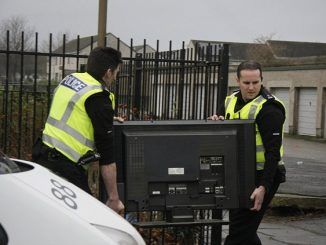 TEN vehicles and Police in riot gear sent to deal with noisy TV