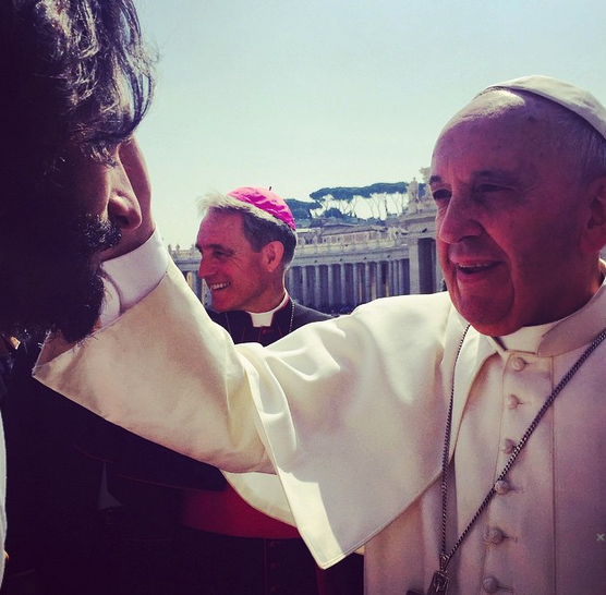 pope blesses actor