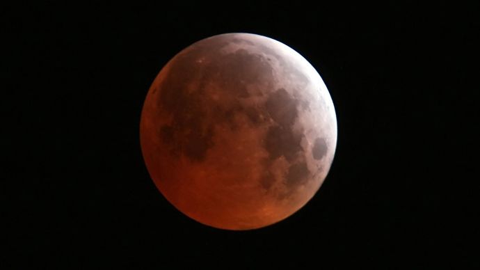 Blood Moon With Total Lunar Eclipse Saturday