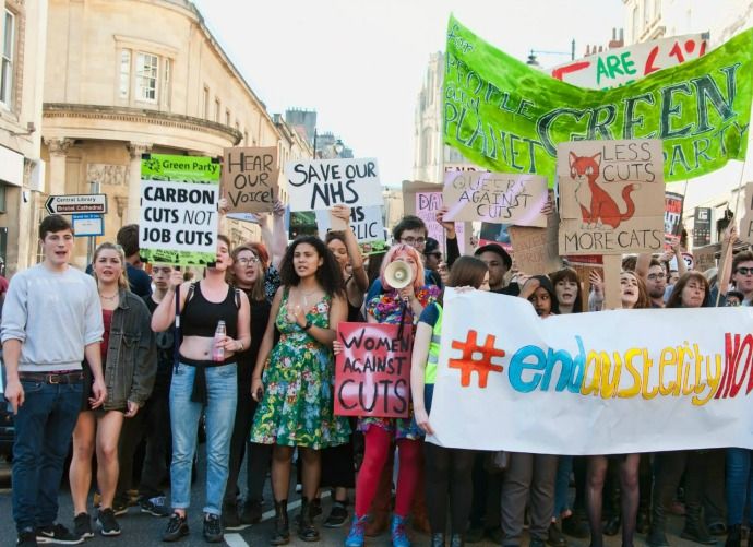 Thousands Join Teen Led Anti-Austerity Protest In Bristol