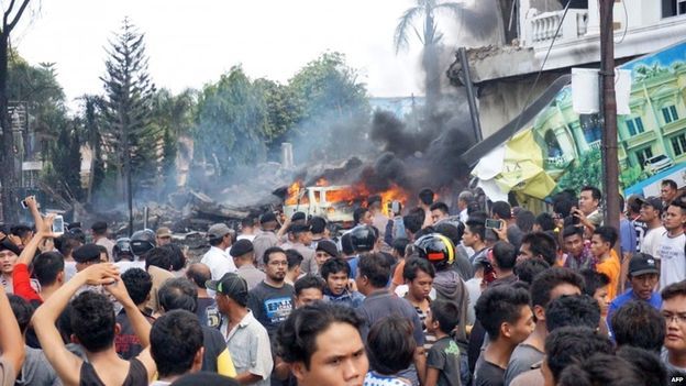 Indonesian military plane crash