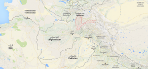 The pink area on the map shows the Badakhshan Province 