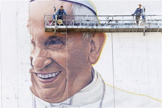 Pope Francis mural in Washington DC