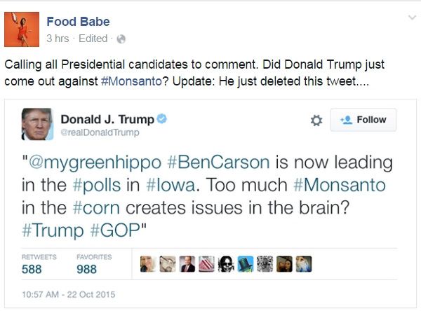 Tweet-Food-Babe-Trump-Monsanto