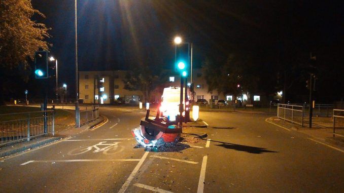 A 'UFO' has reportedly crashed in a West London street on Monday night