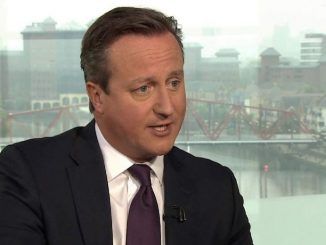 British PM David Cameron says he is prepared to "press the red [nuclear] button" if necessary