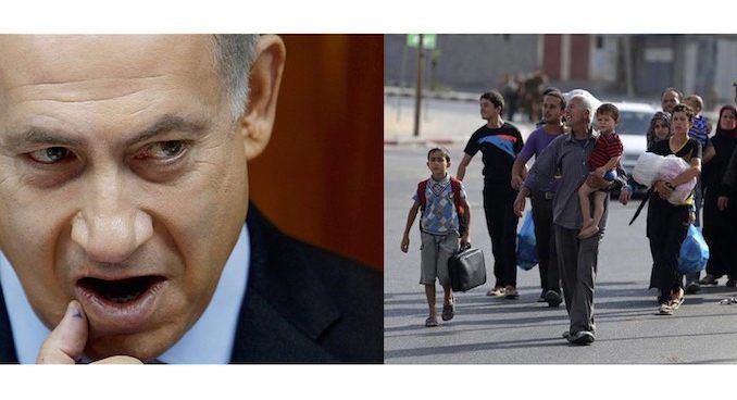 Israeli Prime Minister Netanyahu has said he is considering deporting 80,000 Palestinians