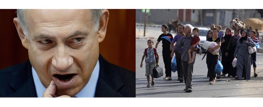 Israeli Prime Minister Netanyahu has said he is considering deporting 80,000 Palestinians