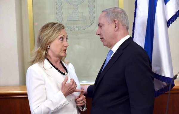 Hillary Clinton announces her undying love for Israeli Prime Minister Benjamin Netanyahu