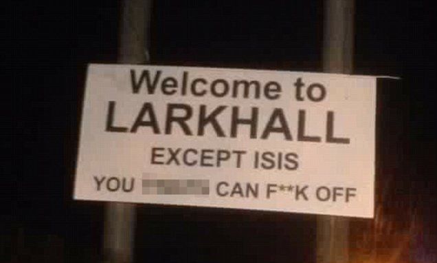 Larkhall, Scotland tell ISIS to "fuck off"