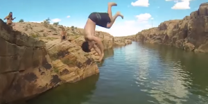 Arizona trampoline cliff jumping
