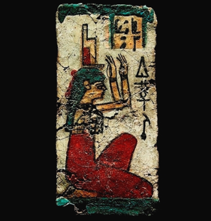 Fig. 18 Ancient Egyptian painting of the kneeling Isis in profile 