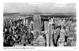Fig. 22 The dominiarung central Manhattan’s landscape silhouettes of Rockefeller big (Osiris) and small (Horus) "thrones" in the middle of 20th century