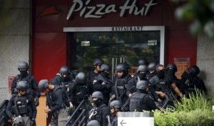 The attackers targeted a busy shopping area in downtown Jakarta