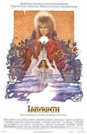 This poster of the movie Labyrinth is full of MK trigger images. 