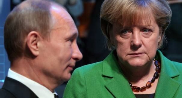 Different paths: Putin has decided to go rogue from the globalist agenda Merkel has repeatedly tried to get him to follow