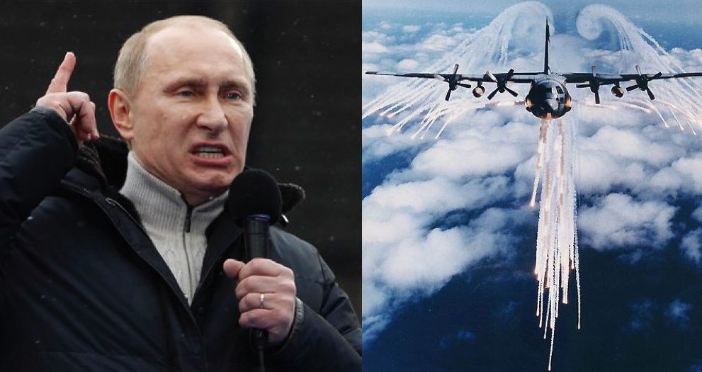 Putin says the U.S. are spraying poisonous chemtrails over Syrian in a bid to 'mind control' the Syrian population
