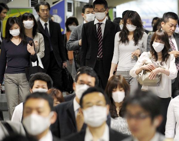 Over a million people in Japan have been struck down with flu within one week