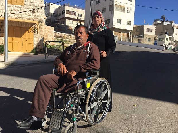 Majed al-Fakhouri lost his left leg in a car crash.
