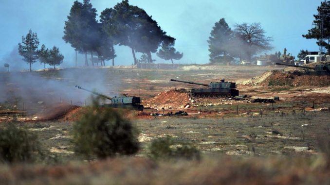 The Turkish military open fire on Russian troops in Syria