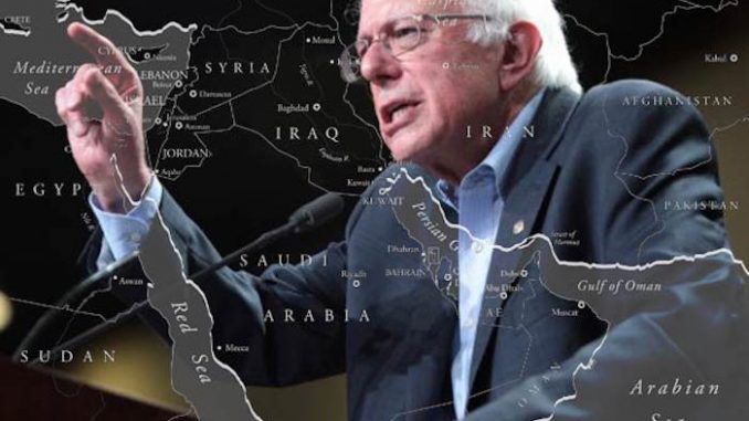 Bernie Sanders says he will completely reverse U.S. Middle East policy if elected President