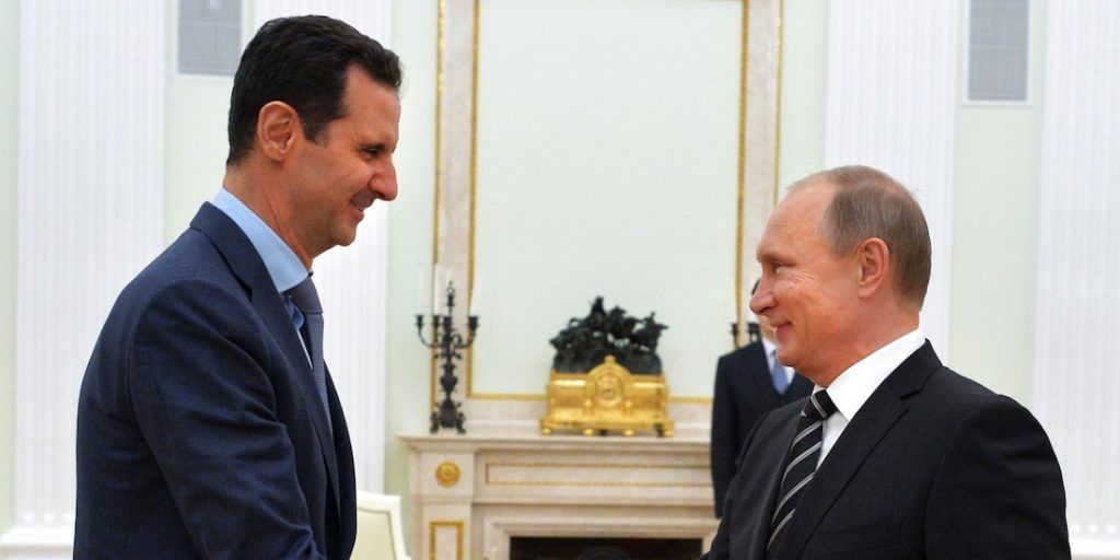Vladimir Putin congratulates Syrian President Assad on defeating ISIS