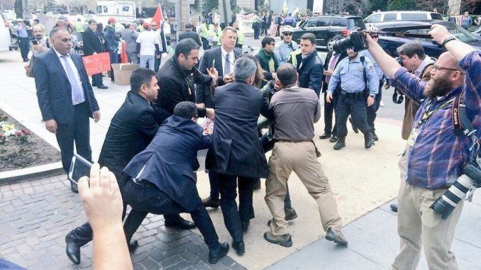 Turkish Security Kick Out Media, Confront DC Police At Erdogan Event