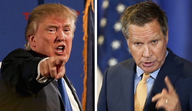 Trump and Vice Presidential nominee John Kasich