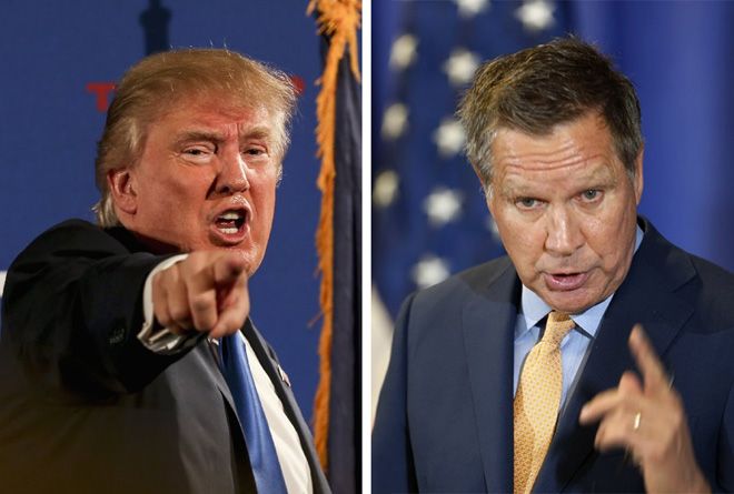 Trump and Vice Presidential nominee John Kasich