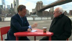 Bernie with CNN's Jake Tapper