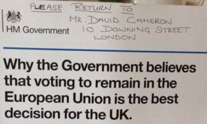 Angry Voters Return EU 'Propaganda' Leaflets Back To Downing Street