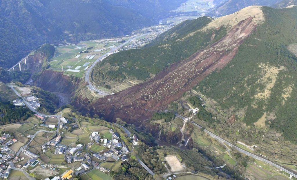Dozens of huge earthquakes strike Japan, leading to fears that southern island may split