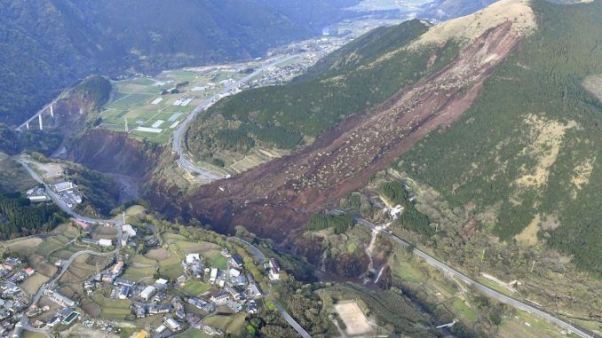 Dozens of huge earthquakes strike Japan, leading to fears that southern island may split