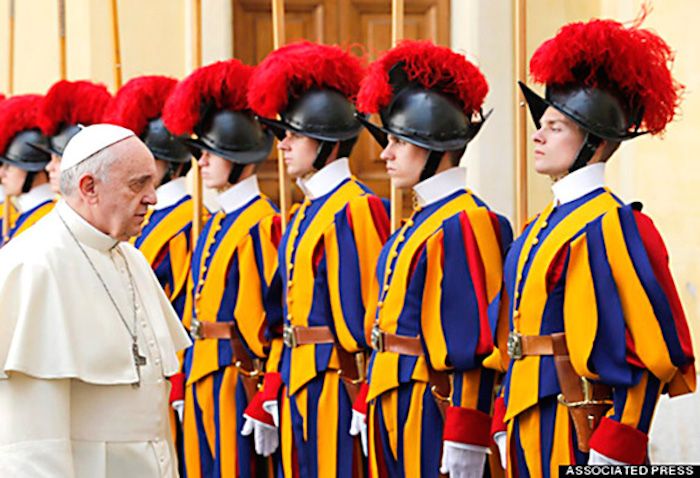 Pope Francis has quietly gathered an army of between 'ten to twelve thousand highly trained soldiers' according to conservative estimates by Vatican observers, and has even deployed a number of these troops in Syria.