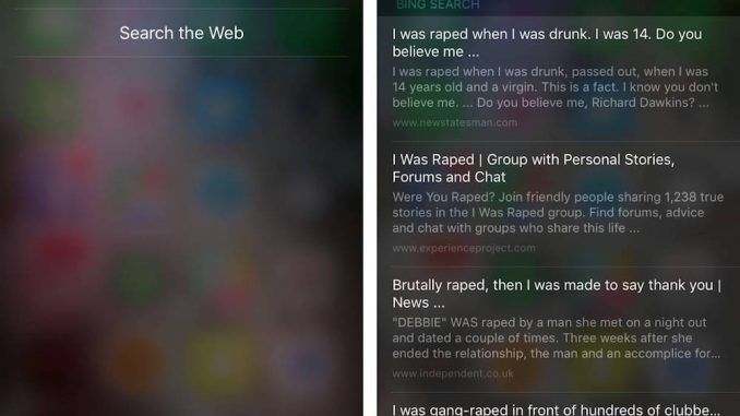 Siri, the iPhone's built-in digital "assistant" has been criticized for not understanding the full meaning behind a victim telling the artificial intelligence that they were a victim of sexual assault.