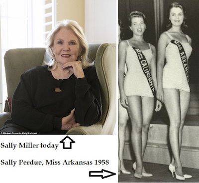 Sally miller today (left) and as Miss Arkansas (right)