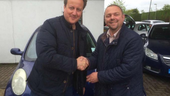 Prime Minister David Cameron purchases second-hand used car
