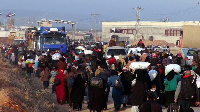 Syrian refugees-Turkish border