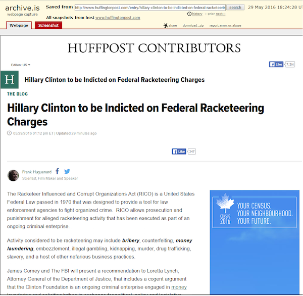 Clinton Foundation hit with racketeering lawsuit