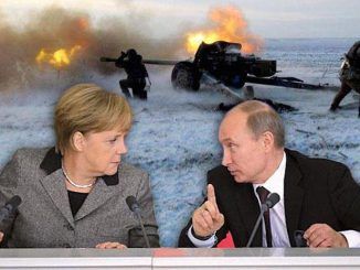 President Vladimir Putin demands that Merkel and other European leader stop shelling Donbass