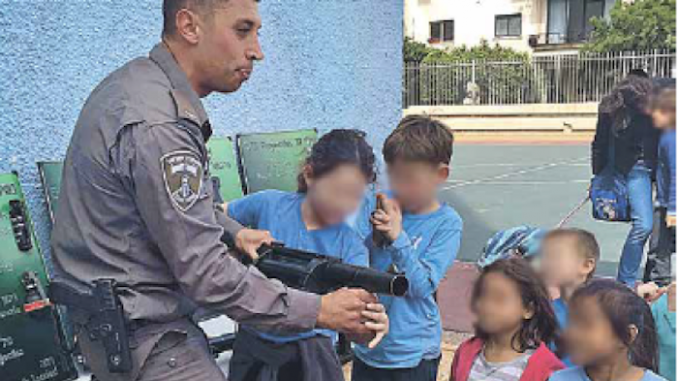Israel police teach young school kids how to kill