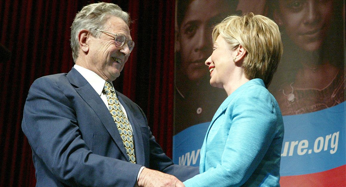 Hillary Clinton promised to “get money out of politics" on the same day she accepted a $25 million dollar donation from George Soros.
