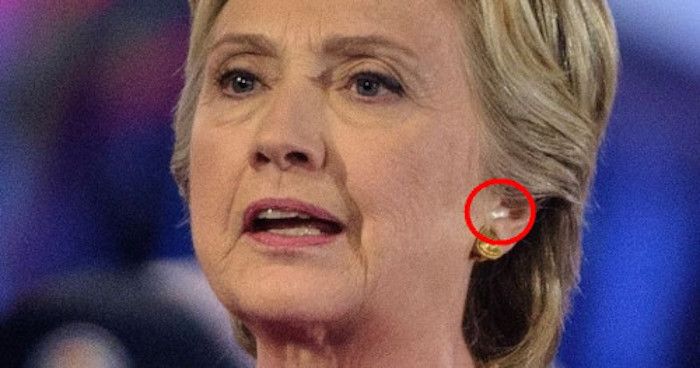 Hillary Clinton caught wearing ear piece during NBC townhall