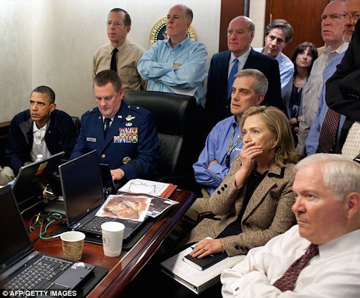 Hillary's shocked expression during bin Laden raid may have been a coughing fit