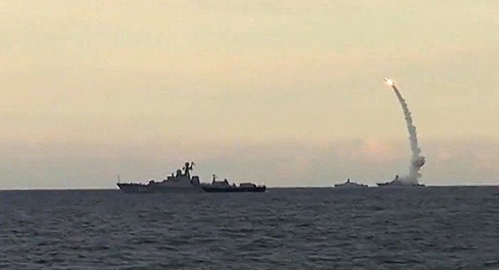 Russian warships attacked a military operations room in Syria, killing Israeli, US, and British officers believed to be supporting ISIS.